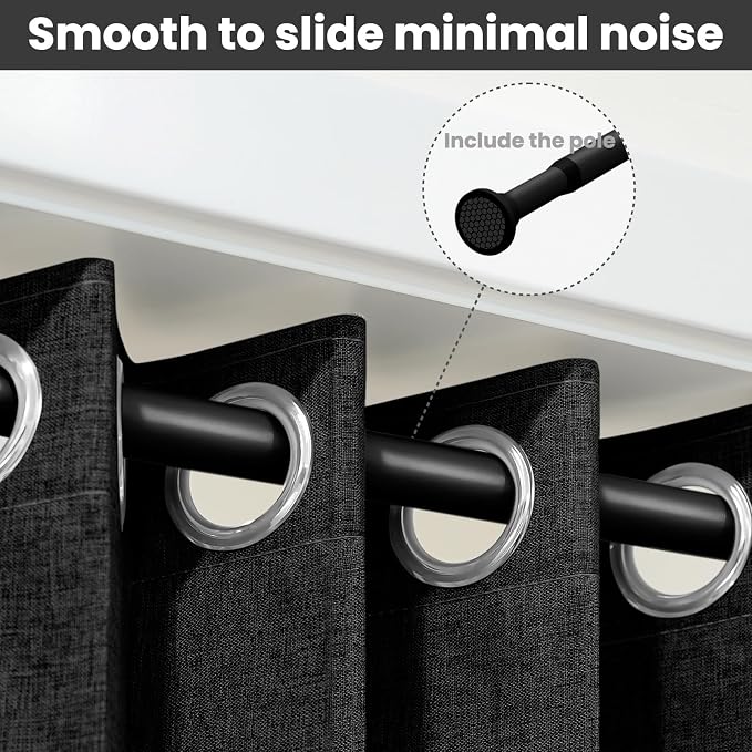 AJAZZ Blackout Sliding Door Curtains - Image 3