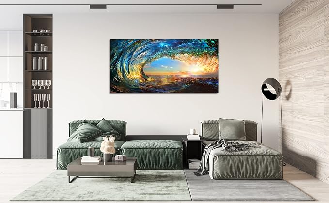 Cao Gen Decor Art S06750 Giant Wave Water Wall Art Canvas Prints 1 Panels Ocean - Image 2