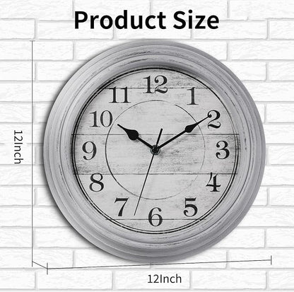 Wall Clock, 12 Inch Kitchen Decorative Wall Clock, Silent Wall Cocks Battery - Image 2