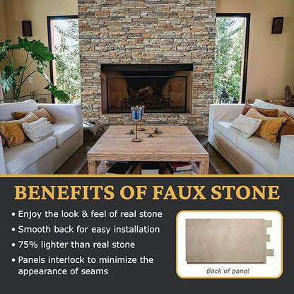 AZ Faux High-Density Polyurethane Faux Stone Wall Covering Panels - Image 4