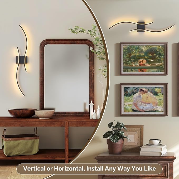 Battery Operated Wall Sconce Set of 2, Dimmable Modern LED Rechargeable Wall - Image 2