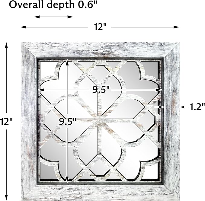 Set of 4 Boho Wall Mirrors - Image 4