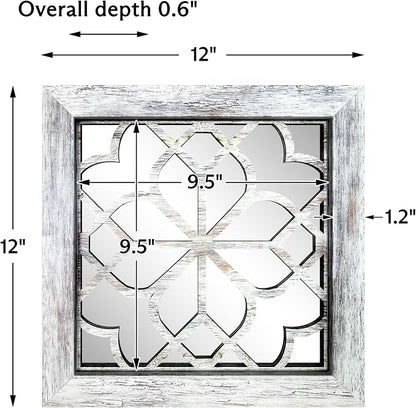 Set of 4 Boho Wall Mirrors - Image 4
