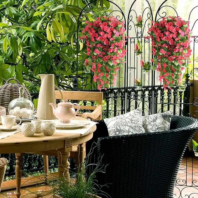 ZFProcess Artificial Fake Hanging Flowers Plants - Image 4