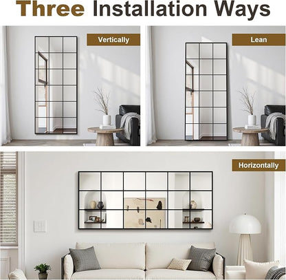 Window Mirrors for Wall Decor, Large Wall Mirrors Decorative Window Pane 30 x 70 - Image 4
