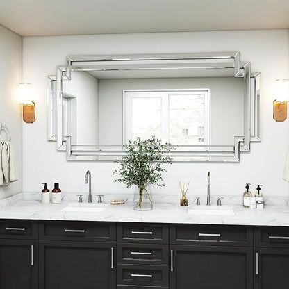 30" X 59" Large Wall Mirror for Decor, Glass Decorative Mirror - Image 5