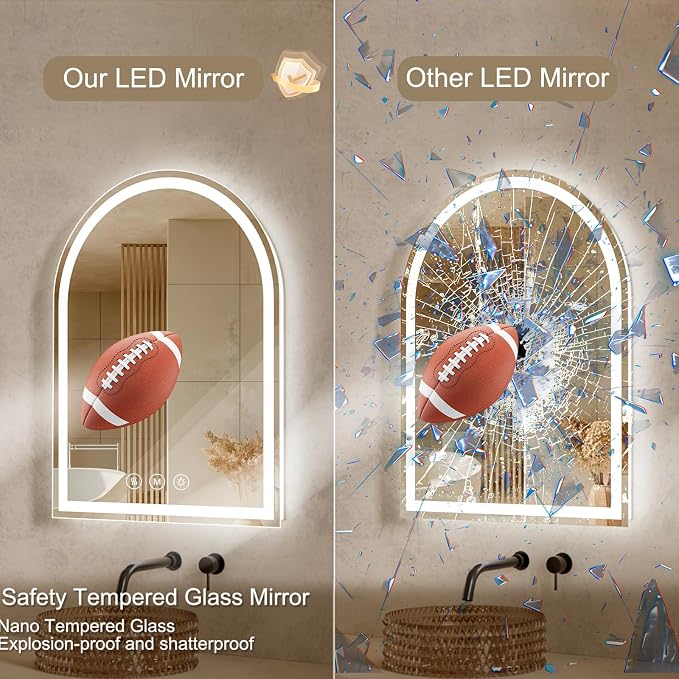 Arched LED Bathroom Mirrors - Image 5