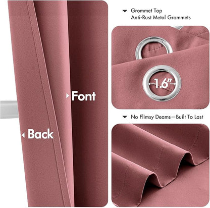 MIULEE Blackout Curtains for Bedroom Living Room 2 Panels, Thermal Insulated - Image 4