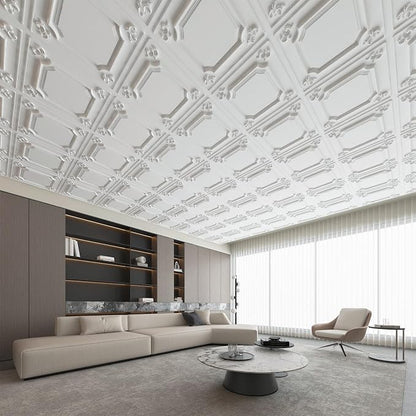Art3d Drop Ceiling Tiles 24x24, Wainscoting Panels Glue Up 2x2, Cloud-White - Image 7