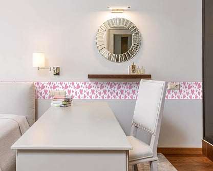FLFK Pink Heart Wallpaper Border - Image 3