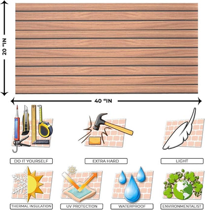 IZODEKOR 3D Wood Effect Styrofoam Wall Panels - Image 4