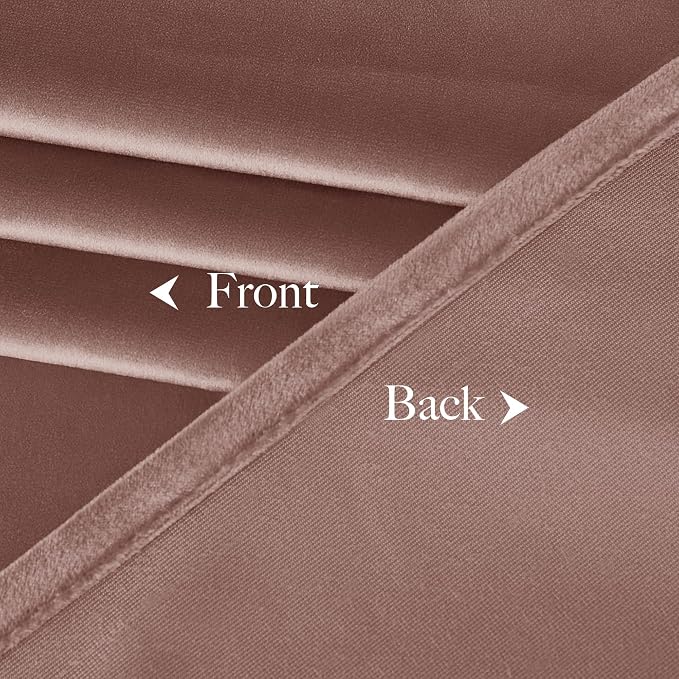 NICETOWN Dusty Pink Velvet Curtains and Drapes - Image 9