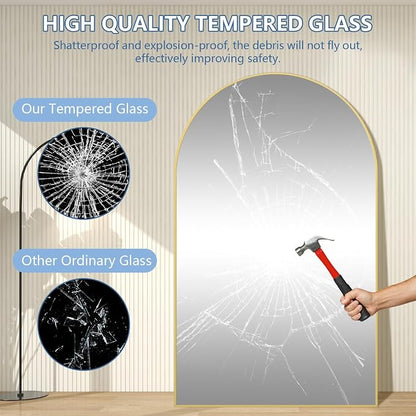 Oversized Floor Mirror Full Length 82"X44", Extra Large Arched Full Length - Image 8