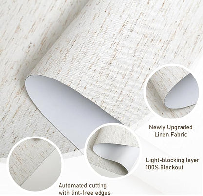 AOSKY Custom Linen Roller Blinds Shades - Image 2