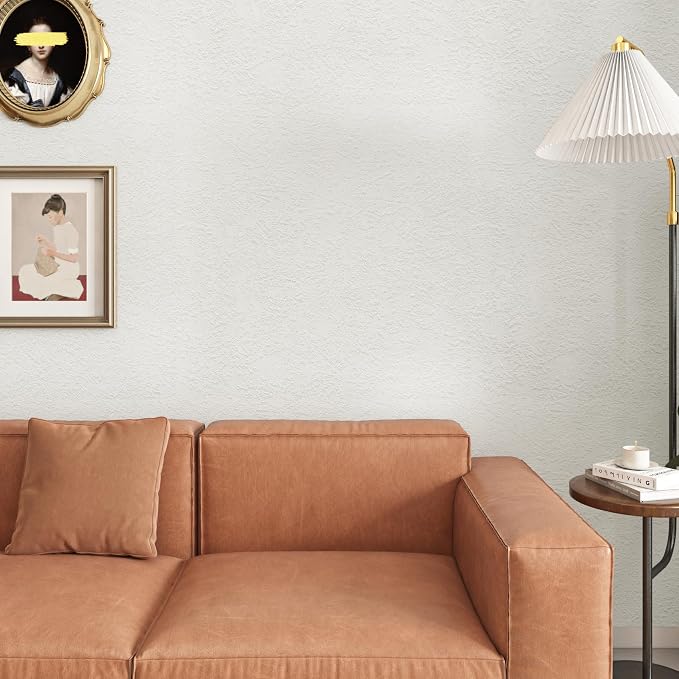 Livelynine White Textured Wallpaper Stick and Peel Modern 15.8x394 Self - Image 2