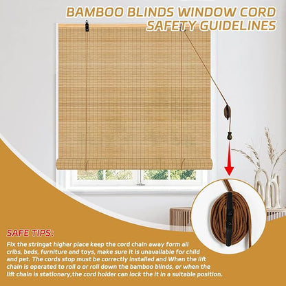 Bamboo Blinds for Interior Windows 36 Wide - Image 5