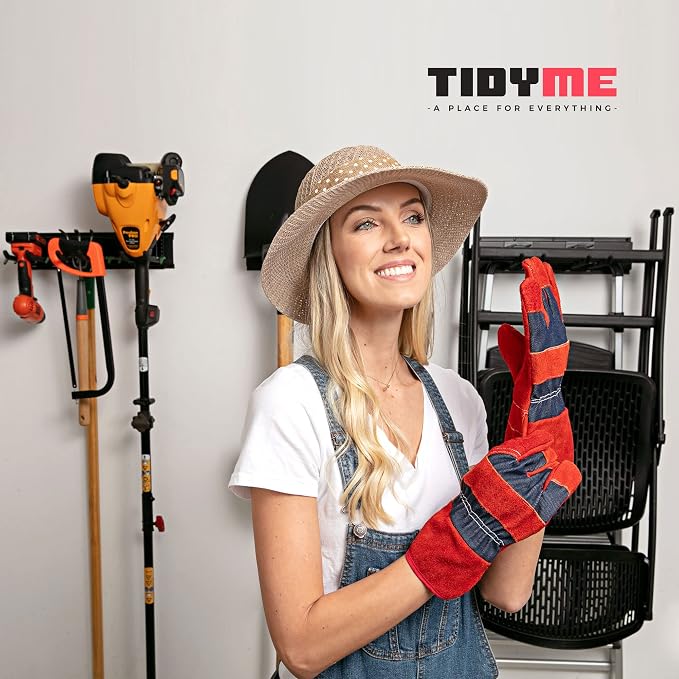 TIDYME Garage Wall Organizer | 96" Heavy-Duty Tool Storage Rack | Adjustable - Image 6
