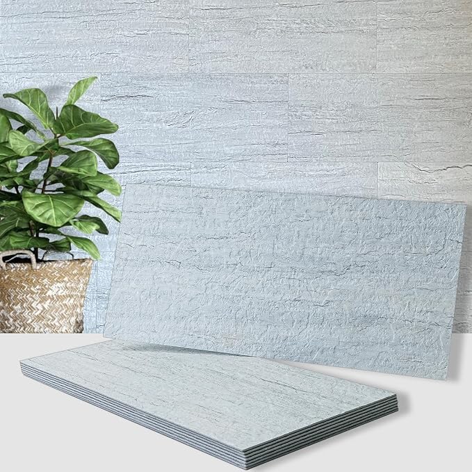 AULIGET 20-Piece Light Shale Peel and Stick Backsplash Wall Tiles, Laundry Room by AULIGET