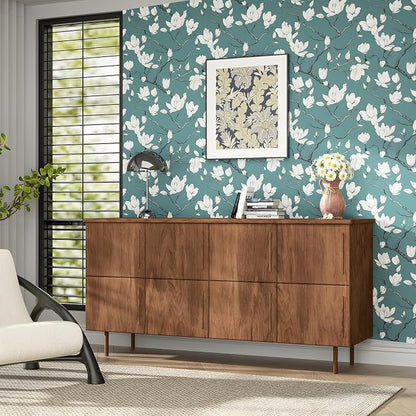 Laatse Blue and White Wallpaper Peel and Stick Vintage Floral Contact Paper - Image 5