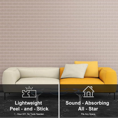 WoveN SounD Brick Acoustic Wall Panels Seamless Visual, High Density, Sound - Image 7