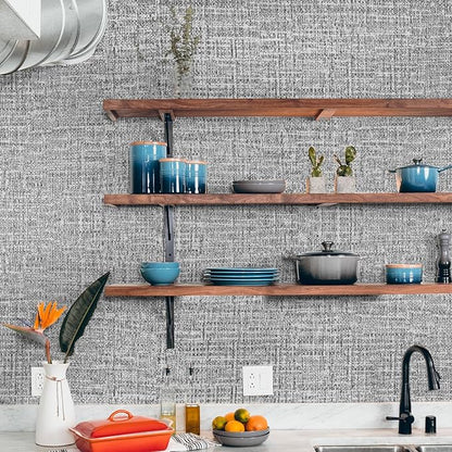 WADILE Grasscloth Peel and Stick Wallpaper 15.7in x 196.8in, Textured Contact - Image 5