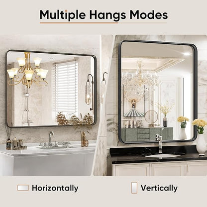 Sweetcrispy 24x36 Inch Black Bathroom Mirrors - Image 5