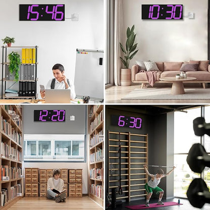 CHKOSDA LED Large Digital Wall Clock, Oversize Wall Clock - Image 8