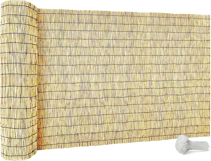 Reed Fencing Rolls, Decorative Bamboo Fencing 5ft High Roll Reed Screen by Unknown