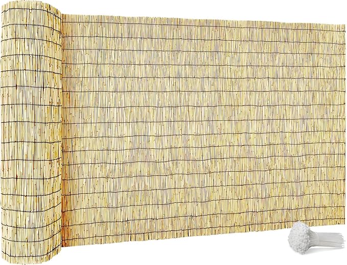 Reed Fencing Rolls, Decorative Bamboo Fencing 3x16FT High Roll Reed Screen by Unknown