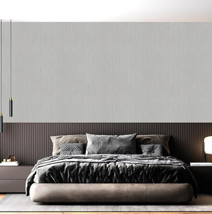 Grey Grasscloth Peel and Stick Wallpaper Texture Contact Paper A Set of 15.7" X - Image 6