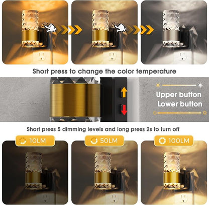 L LOHAS LED Night Light, Modern Night Lights Plug into Wall, Amber-3000K-5000K - Image 4