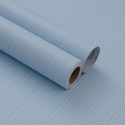 Light Blue Faux Grasscloth Wallpaper Peel and Stick Linen Textured 24"x394" - Image 2