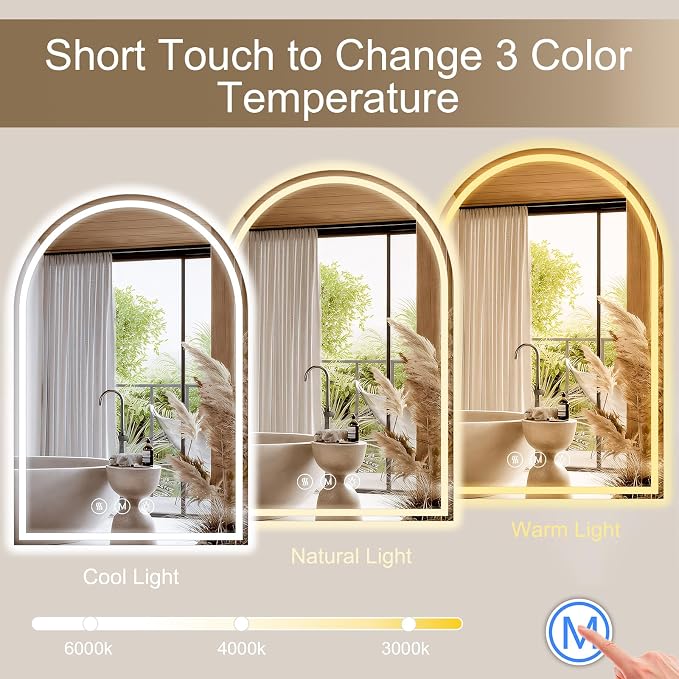 Arched LED Bathroom Mirrors - Image 4
