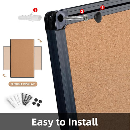 Extra Large Cork Bulletin Board 60" X 36", Wall Mounted Notice Pin Board - Image 7