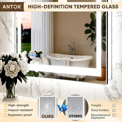 Antok 72"x 36" LED Bathroom Mirror - Image 5
