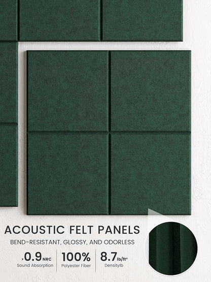 Bumusty Large Felt Bulletin Board, 30 Push Pins, 70 Adhesive Tabs, Pine Green - Image 3