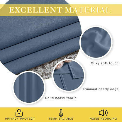NICETOWN Sliding Door Curtain 108 inches Long, Grommet Blackout Patio Door - Image 4