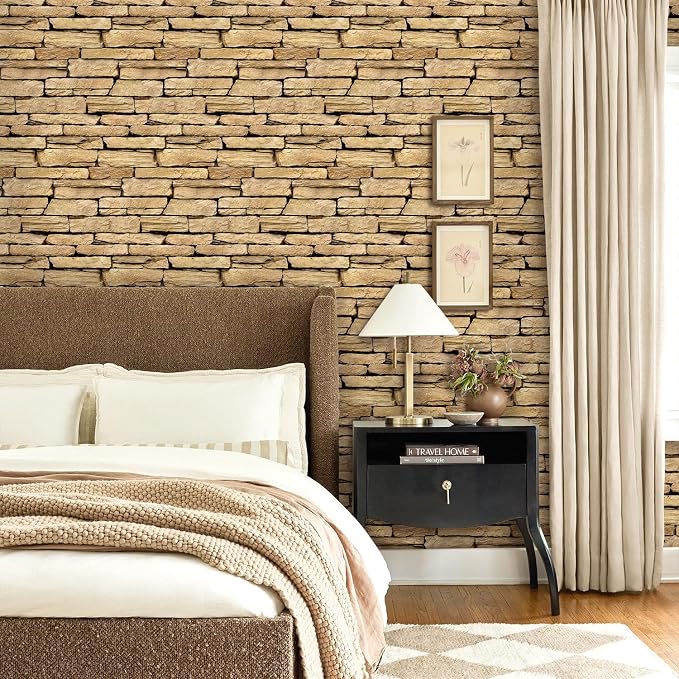 3D Peel and Stick Faux Stone Wall Panels 11.8" x 11.8" 10-Pack, Stone-Look Wall - Image 7