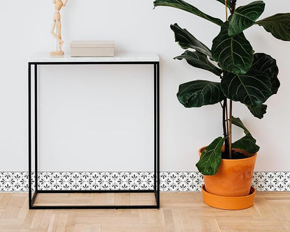 FLFK Wallpaper Border Black and White Patterns Peel and Stick Wall Border Self - Image 6