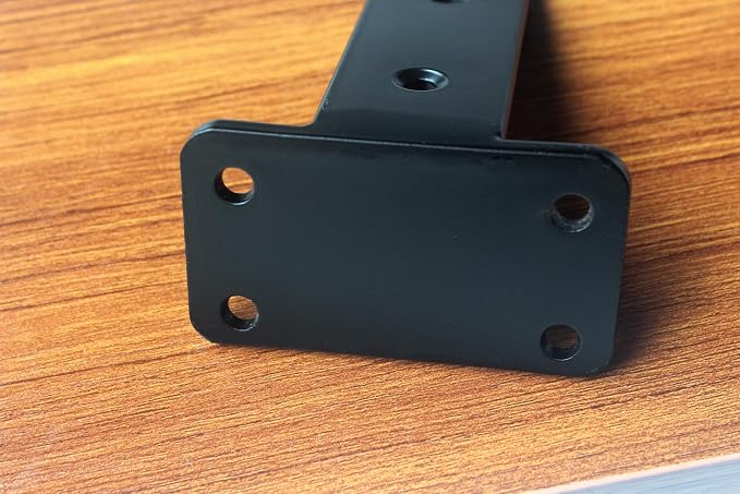 2 Pack - 4 inch Black Hidden L Shelf Bracket Iron Floating Shelf Brackets - Image 5