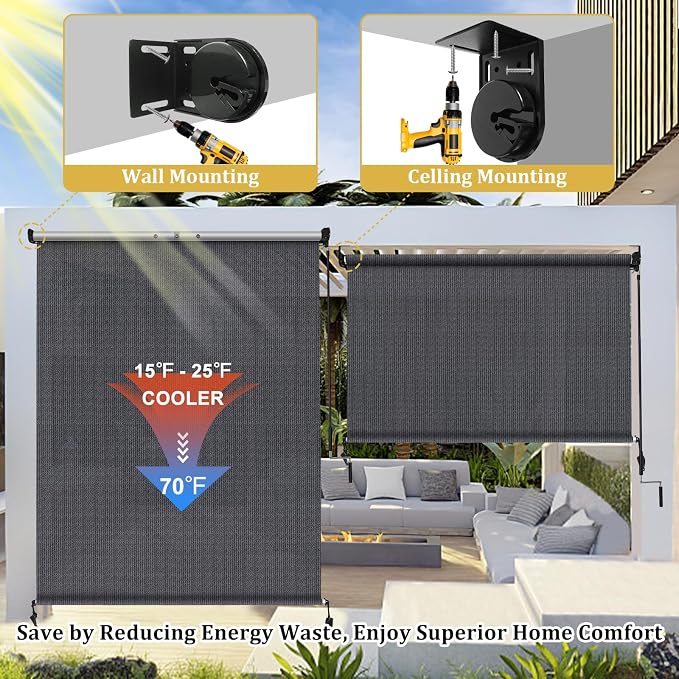 Shade&Beyond Outdoor Roller Shades - Image 7