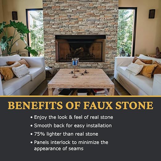 AZ Faux High-Density Polyurethane Faux Stone Interlocking Left Endcap - Image 4