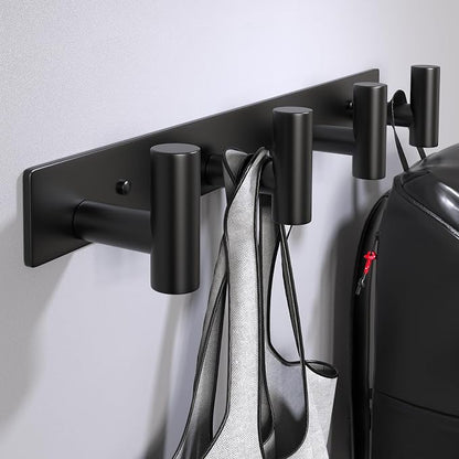Coat Rack Wall Mounted-4 Hooks, Heavy Duty Stainless Steel Wall Hooks - Image 3