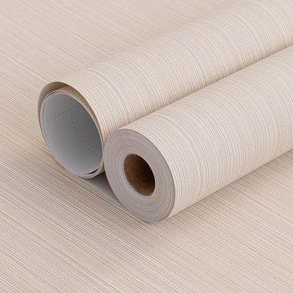 Grasscloth Peel and Stick Wallpaper 20.8"x394" Beige Thick Fabric Textured - Image 2