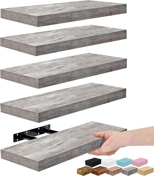 Sorbus Floating Shelves for Wall – 16 Inch Floating Shelf for Kitchen, Living by Sorbus