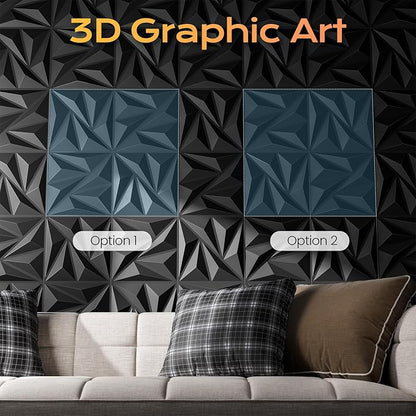 Sonicism Wall Panels Upgrade 32 Pack, 0.7”x11.8”x11.8”Pyramid 3D Wall Panels - Image 4