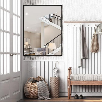 36”x 30” Black Bathroom Mirrors - Image 7