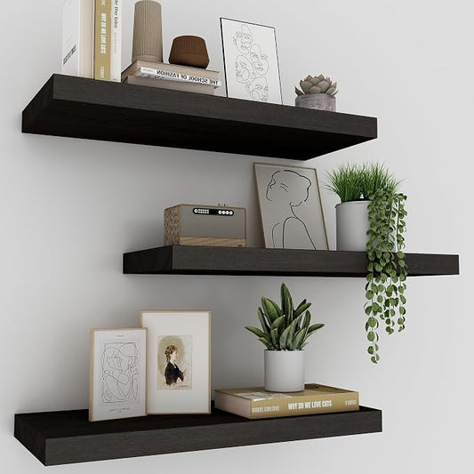 Upassion Floating Shelves for Wall Set of 3, Frame Display Floating Shelf for by Upassion