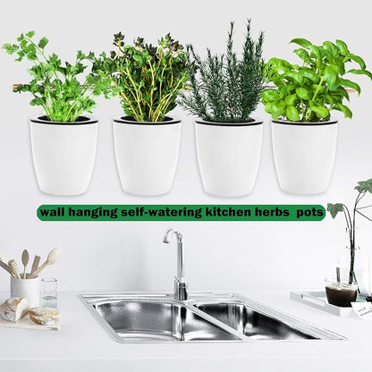 3 Pack Self Watering Wall Hanging Planter Pots Vertical Garden Window Hang - Image 4