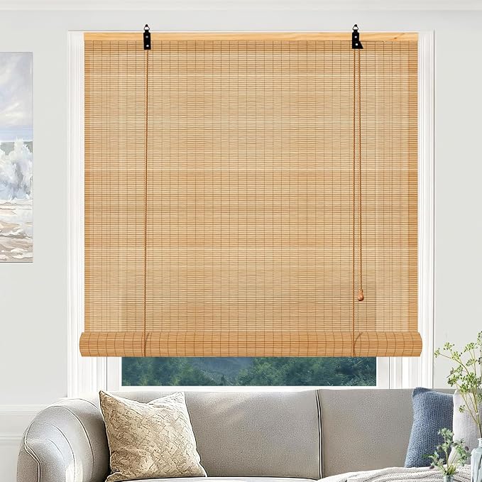 Bamboo Window Blinds, Roll Up Bamboo Blinds by Vteyeya
